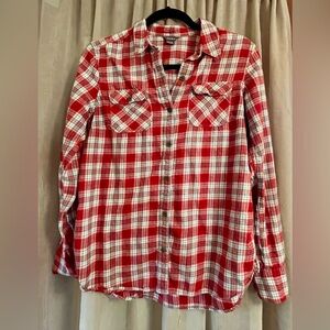 Eddie Bauer flannel top- MEDIUM